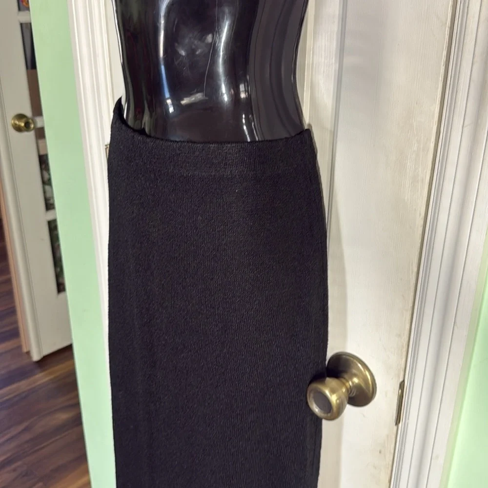 Brenda French for French Rags Black Vintage Asymmetrical Fringe Skirt Size Med